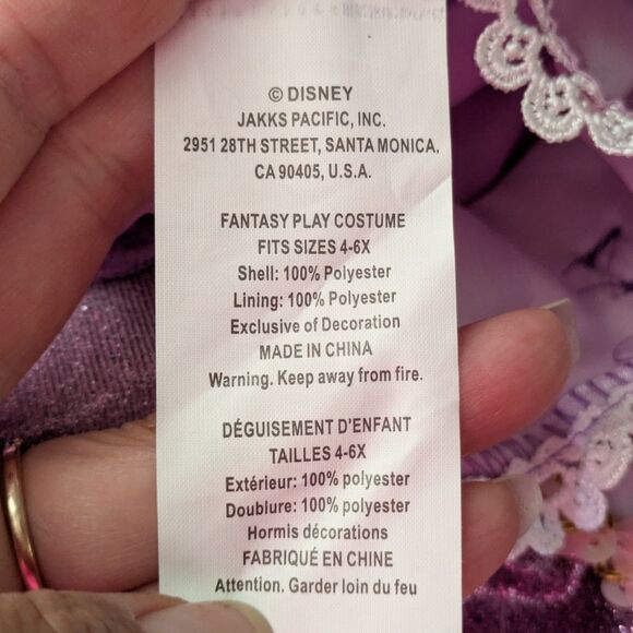 Disney Jakks Pacific Rapunzel Tangled Princess Girls 4-6X Costume Dress - Picture 10 of 10